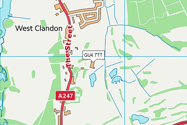 GU4 7TT map - OS VectorMap District (Ordnance Survey) GU4 7TT map - OS VectorMap District (Ordnance Survey)
