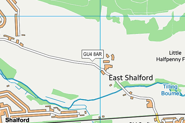 GU4 8AR map - OS VectorMap District (Ordnance Survey) GU4 8AR map - OS VectorMap District (Ordnance Survey)