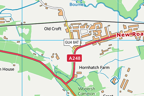 GU4 8AT map - OS VectorMap District (Ordnance Survey) GU4 8AT map - OS VectorMap District (Ordnance Survey)