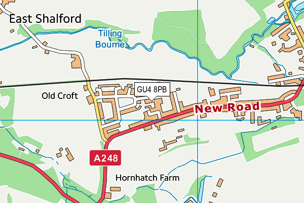 GU4 8PB map - OS VectorMap District (Ordnance Survey) GU4 8PB map - OS VectorMap District (Ordnance Survey)