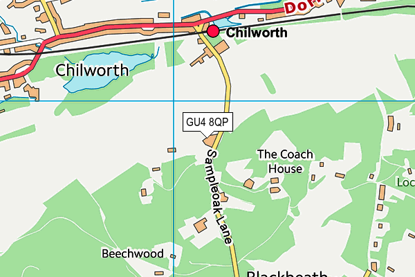 GU4 8QP map - OS VectorMap District (Ordnance Survey) GU4 8QP map - OS VectorMap District (Ordnance Survey)