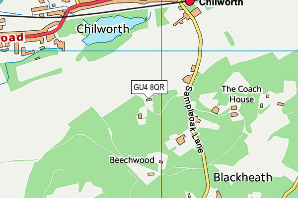 GU4 8QR map - OS VectorMap District (Ordnance Survey) GU4 8QR map - OS VectorMap District (Ordnance Survey)