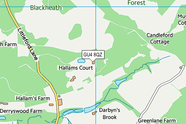GU4 8QZ map - OS VectorMap District (Ordnance Survey) GU4 8QZ map - OS VectorMap District (Ordnance Survey)