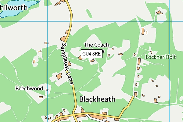 GU4 8RE map - OS VectorMap District (Ordnance Survey) GU4 8RE map - OS VectorMap District (Ordnance Survey)