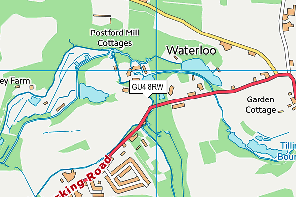 GU4 8RW map - OS VectorMap District (Ordnance Survey) GU4 8RW map - OS VectorMap District (Ordnance Survey)