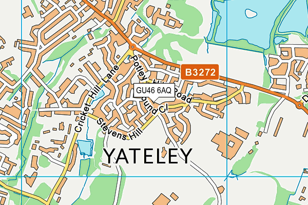 GU46 6AQ map - OS VectorMap District (Ordnance Survey) GU46 6AQ map - OS VectorMap District (Ordnance Survey)