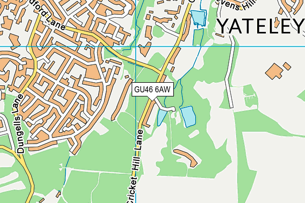 GU46 6AW map - OS VectorMap District (Ordnance Survey) GU46 6AW map - OS VectorMap District (Ordnance Survey)