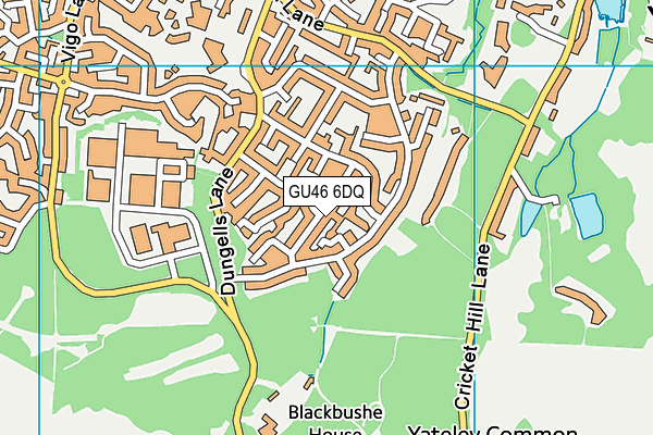 GU46 6DQ map - OS VectorMap District (Ordnance Survey)