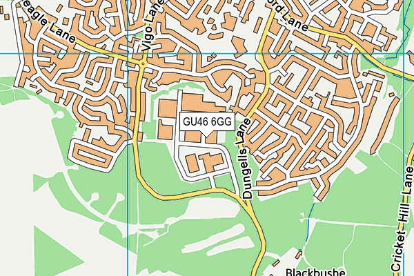 GU46 6GG map - OS VectorMap District (Ordnance Survey) GU46 6GG map - OS VectorMap District (Ordnance Survey)