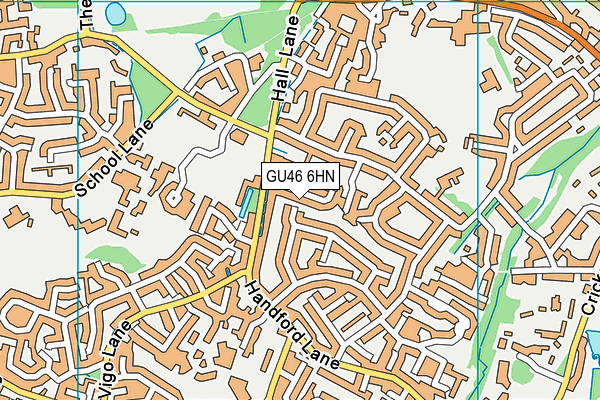 GU46 6HN map - OS VectorMap District (Ordnance Survey)