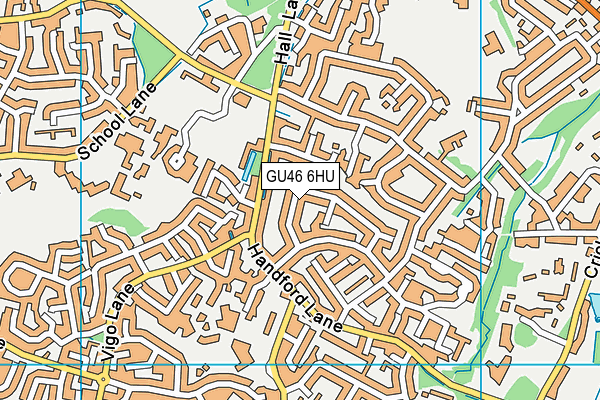 GU46 6HU map - OS VectorMap District (Ordnance Survey) GU46 6HU map - OS VectorMap District (Ordnance Survey)