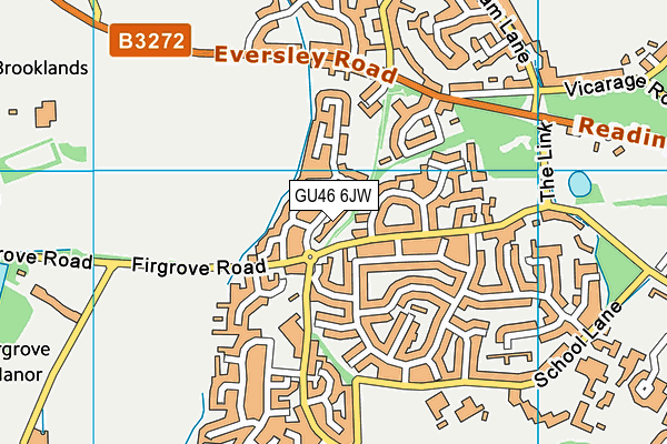 GU46 6JW map - OS VectorMap District (Ordnance Survey) GU46 6JW map - OS VectorMap District (Ordnance Survey)