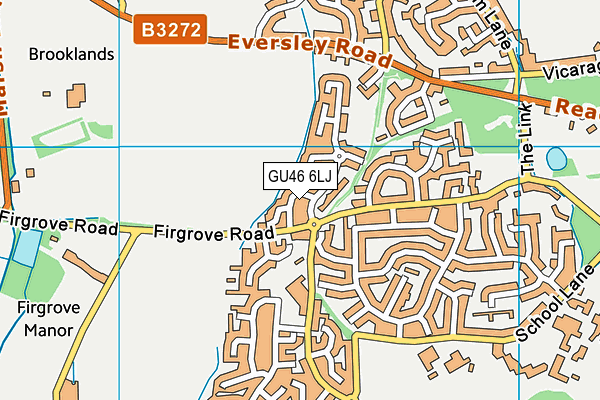 GU46 6LJ map - OS VectorMap District (Ordnance Survey) GU46 6LJ map - OS VectorMap District (Ordnance Survey)