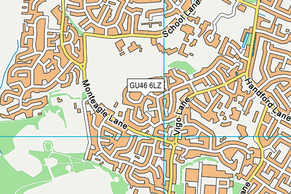 GU46 6LZ map - OS VectorMap District (Ordnance Survey)