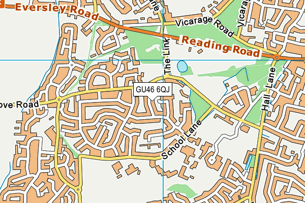 GU46 6QJ map - OS VectorMap District (Ordnance Survey) GU46 6QJ map - OS VectorMap District (Ordnance Survey)