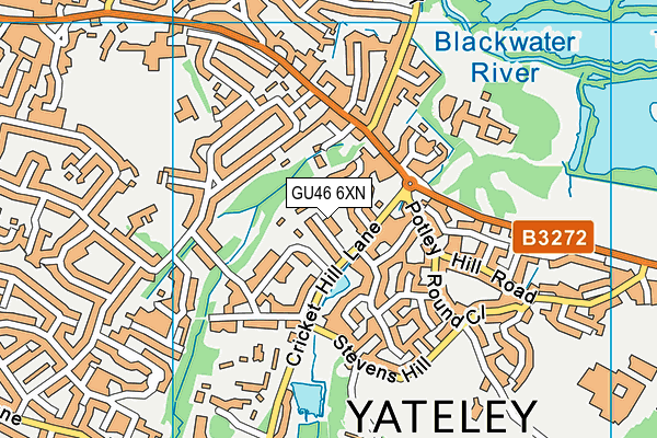 GU46 6XN map - OS VectorMap District (Ordnance Survey) GU46 6XN map - OS VectorMap District (Ordnance Survey)