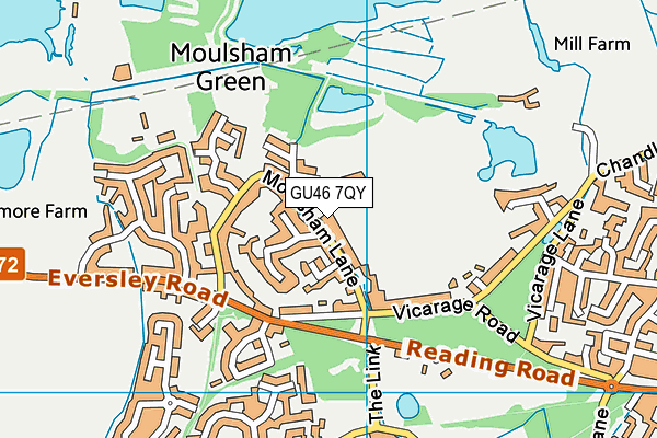 GU46 7QY map - OS VectorMap District (Ordnance Survey)