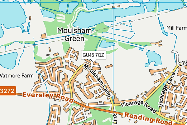 GU46 7QZ map - OS VectorMap District (Ordnance Survey) GU46 7QZ map - OS VectorMap District (Ordnance Survey)