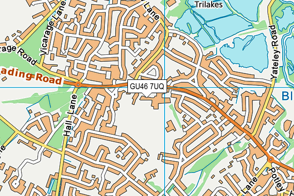 GU46 7UQ map - OS VectorMap District (Ordnance Survey) GU46 7UQ map - OS VectorMap District (Ordnance Survey)