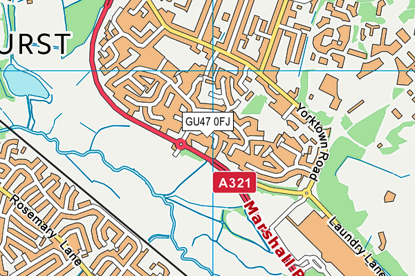 GU47 0FJ map - OS VectorMap District (Ordnance Survey) GU47 0FJ map - OS VectorMap District (Ordnance Survey)