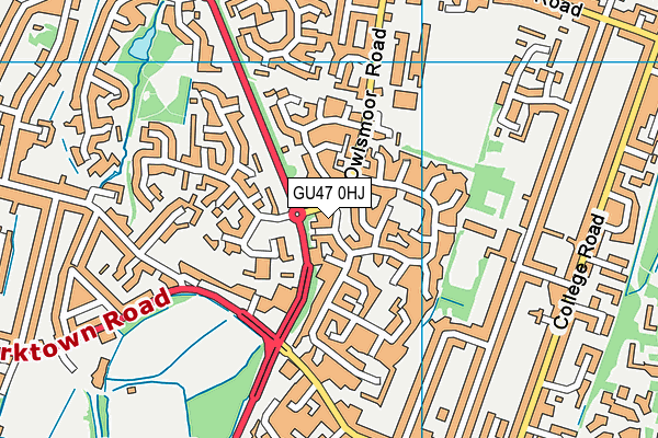 GU47 0HJ map - OS VectorMap District (Ordnance Survey) GU47 0HJ map - OS VectorMap District (Ordnance Survey)