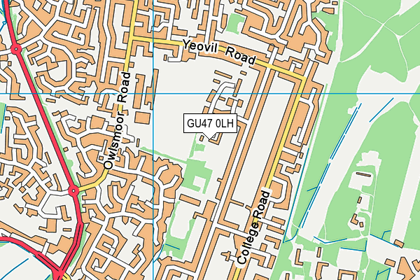 GU47 0LH map - OS VectorMap District (Ordnance Survey) GU47 0LH map - OS VectorMap District (Ordnance Survey)