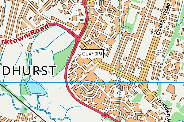 GU47 0PJ map - OS VectorMap District (Ordnance Survey) GU47 0PJ map - OS VectorMap District (Ordnance Survey)