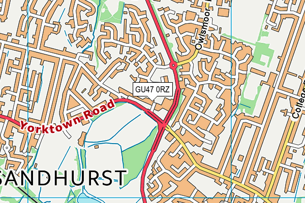 GU47 0RZ map - OS VectorMap District (Ordnance Survey) GU47 0RZ map - OS VectorMap District (Ordnance Survey)