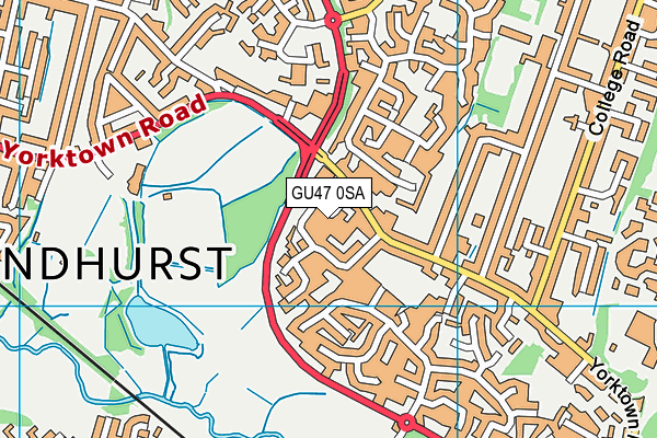 GU47 0SA map - OS VectorMap District (Ordnance Survey) GU47 0SA map - OS VectorMap District (Ordnance Survey)