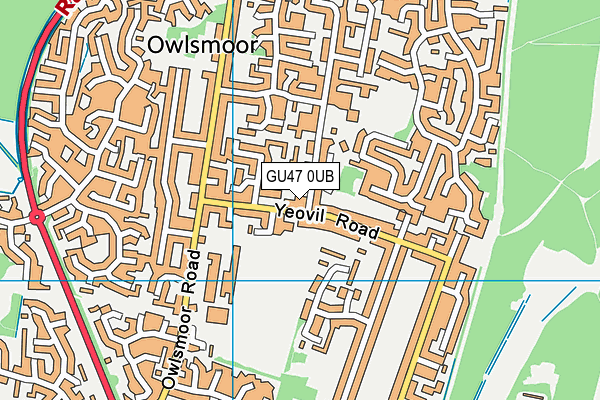 GU47 0UB map - OS VectorMap District (Ordnance Survey) GU47 0UB map - OS VectorMap District (Ordnance Survey)