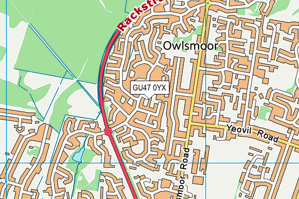 GU47 0YX map - OS VectorMap District (Ordnance Survey) GU47 0YX map - OS VectorMap District (Ordnance Survey)