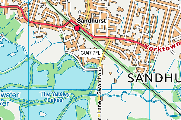 GU47 7FL map - OS VectorMap District (Ordnance Survey) GU47 7FL map - OS VectorMap District (Ordnance Survey)