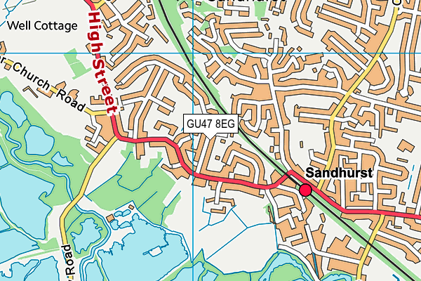 GU47 8EG map - OS VectorMap District (Ordnance Survey) GU47 8EG map - OS VectorMap District (Ordnance Survey)