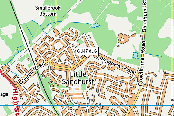 GU47 8LG map - OS VectorMap District (Ordnance Survey) GU47 8LG map - OS VectorMap District (Ordnance Survey)