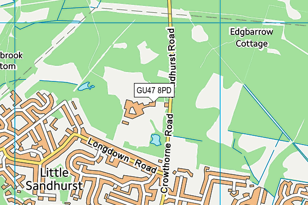 GU47 8PD map - OS VectorMap District (Ordnance Survey) GU47 8PD map - OS VectorMap District (Ordnance Survey)