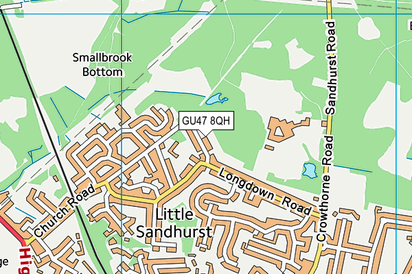 GU47 8QH map - OS VectorMap District (Ordnance Survey)