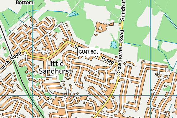 GU47 8QJ map - OS VectorMap District (Ordnance Survey) GU47 8QJ map - OS VectorMap District (Ordnance Survey)