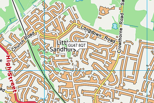 GU47 8QT map - OS VectorMap District (Ordnance Survey)