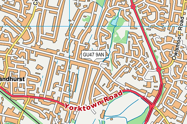 GU47 9AN map - OS VectorMap District (Ordnance Survey) GU47 9AN map - OS VectorMap District (Ordnance Survey)