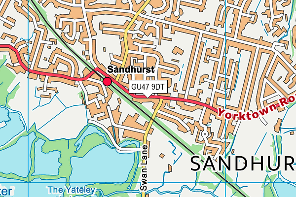 GU47 9DT map - OS VectorMap District (Ordnance Survey) GU47 9DT map - OS VectorMap District (Ordnance Survey)