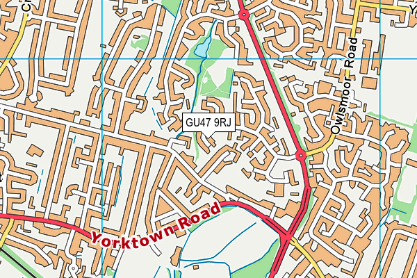 GU47 9RJ map - OS VectorMap District (Ordnance Survey) GU47 9RJ map - OS VectorMap District (Ordnance Survey)