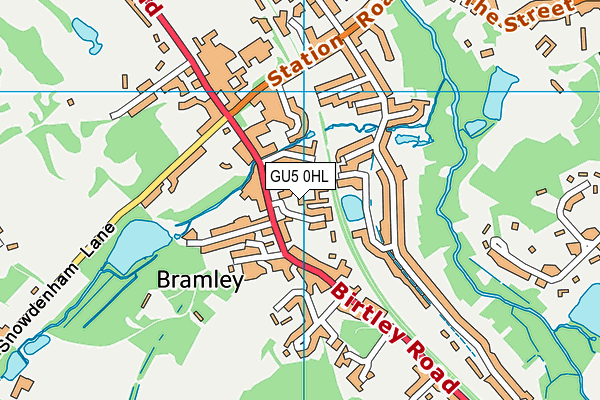 GU5 0HL map - OS VectorMap District (Ordnance Survey) GU5 0HL map - OS VectorMap District (Ordnance Survey)