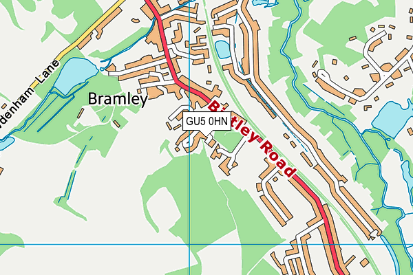 GU5 0HN map - OS VectorMap District (Ordnance Survey)