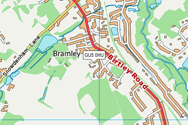 GU5 0HU map - OS VectorMap District (Ordnance Survey)