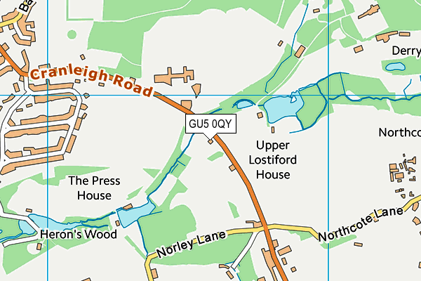 GU5 0QY map - OS VectorMap District (Ordnance Survey) GU5 0QY map - OS VectorMap District (Ordnance Survey)