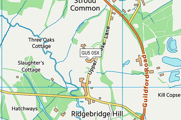 GU5 0SX map - OS VectorMap District (Ordnance Survey)