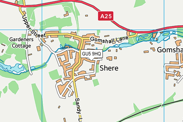 GU5 9HQ map - OS VectorMap District (Ordnance Survey) GU5 9HQ map - OS VectorMap District (Ordnance Survey)