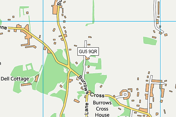 GU5 9QR map - OS VectorMap District (Ordnance Survey) GU5 9QR map - OS VectorMap District (Ordnance Survey)