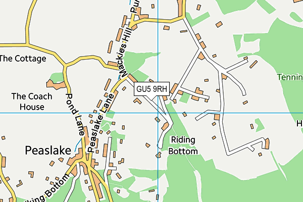 GU5 9RH map - OS VectorMap District (Ordnance Survey) GU5 9RH map - OS VectorMap District (Ordnance Survey)