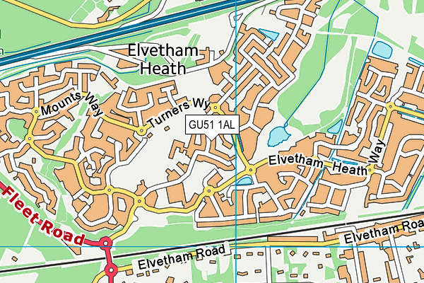 GU51 1AL map - OS VectorMap District (Ordnance Survey) GU51 1AL map - OS VectorMap District (Ordnance Survey)